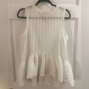 New! Fashion top with ruffle detail. From English Factory, Size L.